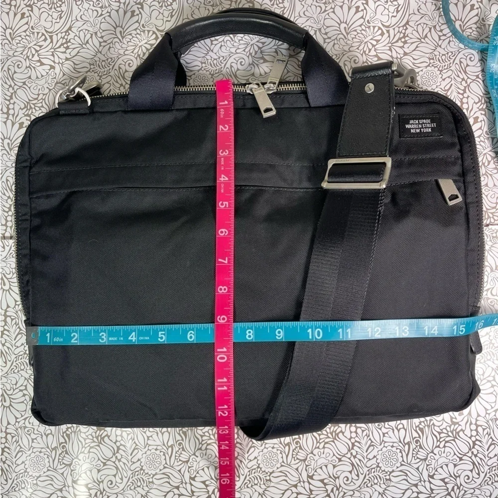 Jack Spade Warren Street Waxed Canvas Laptop Briefcase Messenger Bag